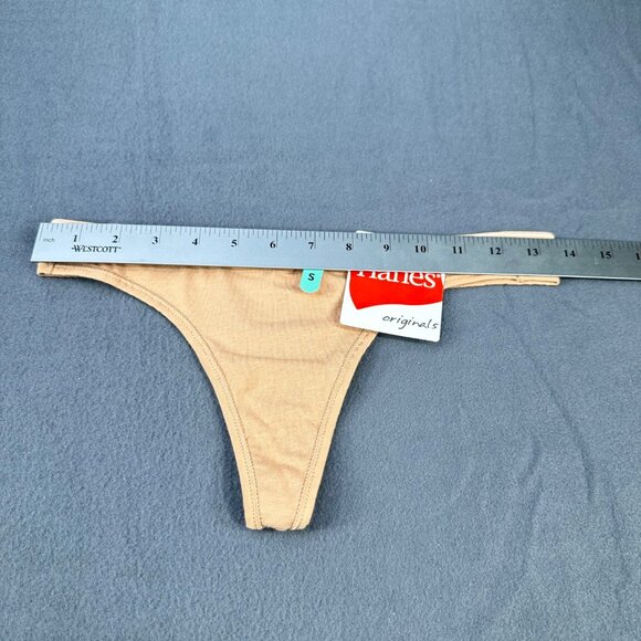 Hanes Originals Women's Size Small Panty Thong Beige New With Tags - Picture 6 of 8